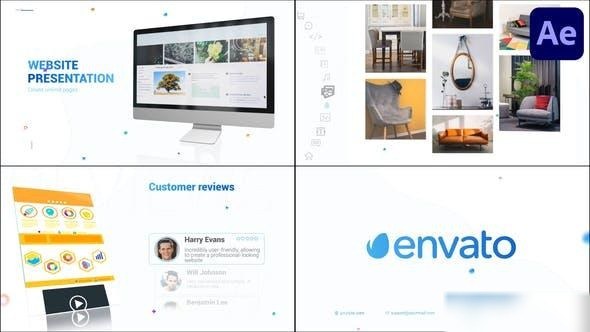 Videohive Web Constructor Website Presentation for After Effects Openers template preview