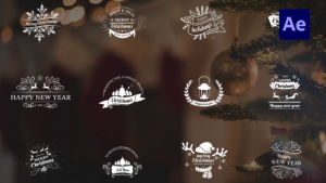 Videohive Christmas Badges Titles Titles template preview