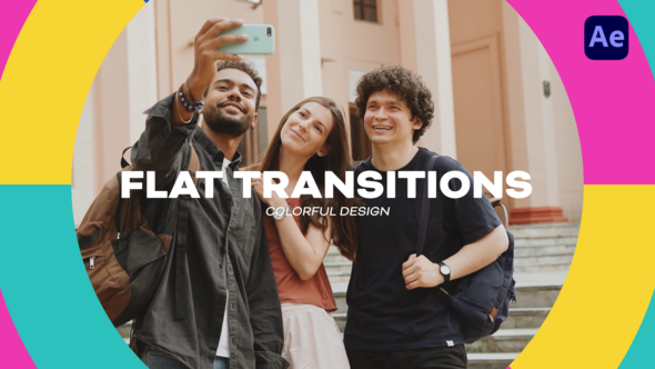 Videohive Flat Transitions 58654920 Elements template preview