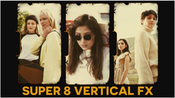 Videohive Super8 Vertical I TikTok, Shorts, Reels Video Displays template preview