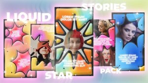 Videohive Liquid Star Stories Elements template preview