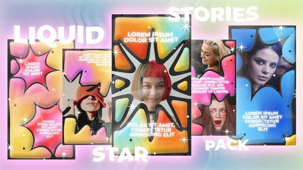 Videohive Liquid Star Stories Elements template preview