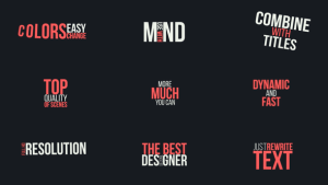 Videohive Typography Titles Pack Openers template preview