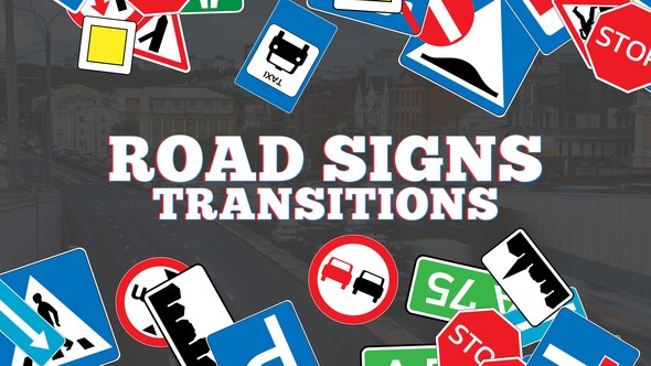 Videohive Road Signs Transitions Elements template preview