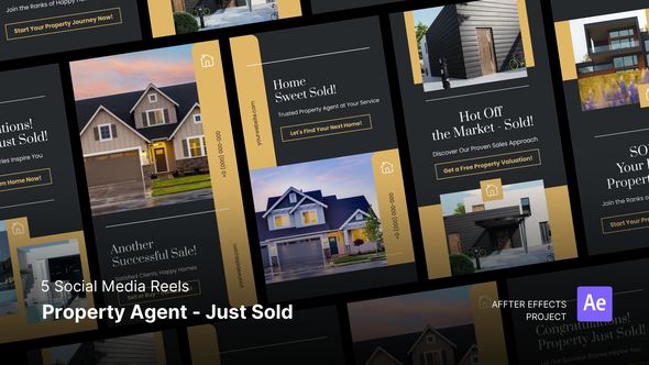 Videohive Social Media Reels - Property Agent - Just Sold After Effects Template Product Promo template preview