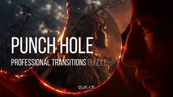 Videohive Punch Hole Transitions for After Effects Elements template preview