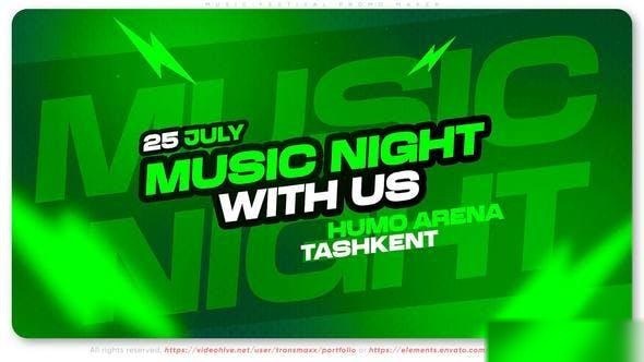 Videohive Music Festival Promo Maker Openers template preview