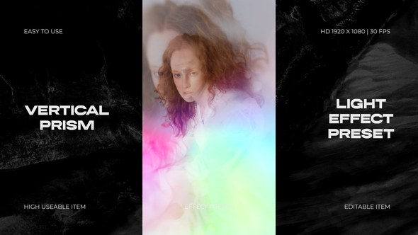 Vertical Prism Gradient Light Effect Elements template preview