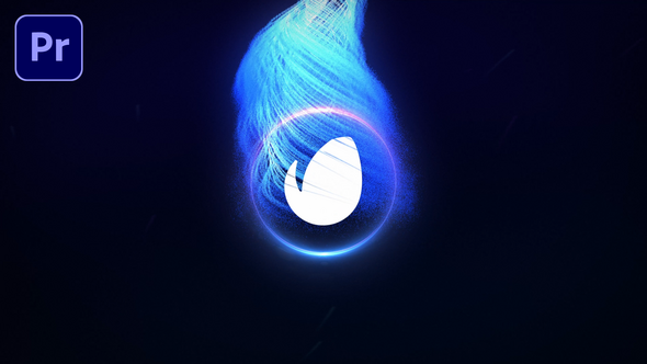 Particle Logo Premiere Pro template preview