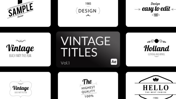 Videohive Vintage Title 01 for After Effects Titles template preview