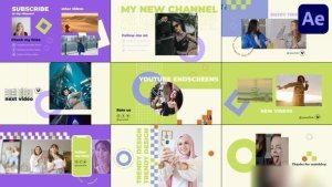 Videohive Youtube Endscreens for After Effects Openers template preview