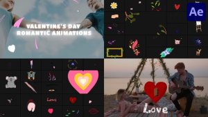 Videohive Valentine's Day Romantic Animations for After Effects Elements template preview