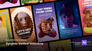 Reels - Dynamic Vertical Slideshow Broadcast-packages template preview