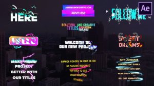 Creative Gradient Titles | After Effects Video Displays template preview