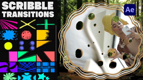 Videohive Scribble Transitions for After Effects Elements template preview