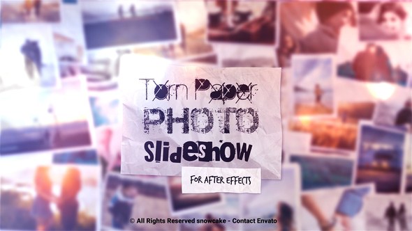 Videohive Torn Paper Photo Slideshow Openers template preview