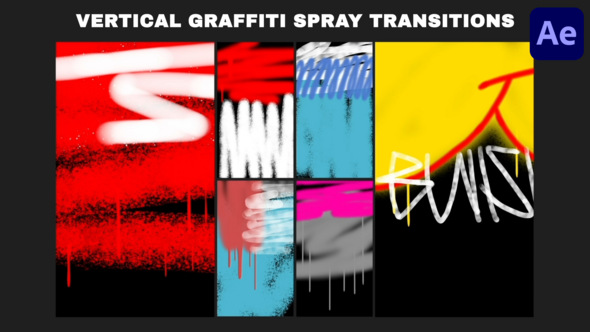 Videohive Vertical Graffiti Spray Backgrounds | After Effects Elements template preview