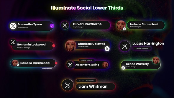 Videohive Illuminate Social Lower Thirds Titles template preview