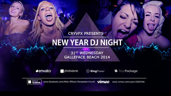 DJ Blockbuster Night Video Displays template preview
