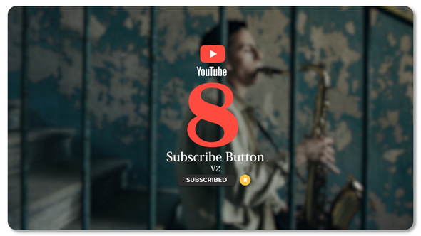 Youtube Subscribe Buttons Pack V2 Premiere Pro template preview
