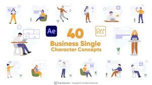 Videohive Business Single Character Concepts For After Effects Elements template preview