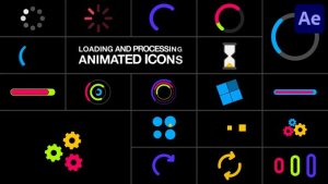 Loading And Processing Animated Icons for After Effects Elements template preview