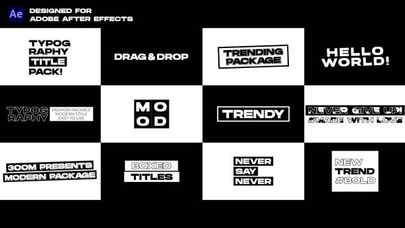 Videohive Typography Titles 1.0 | After Effects 43833583 Titles template preview