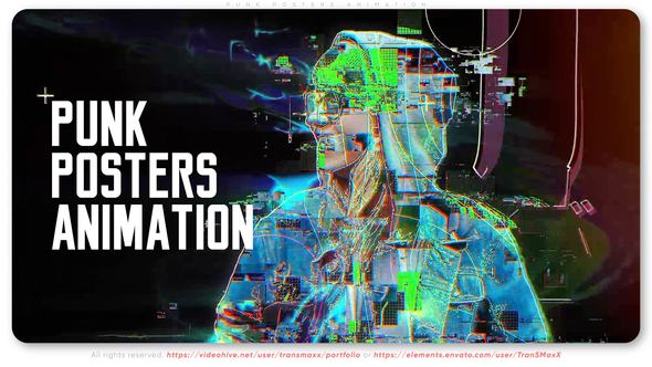 Videohive Punk Posters Animation Titles template preview