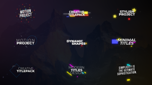 Videohive Dynamic Shapes Titles Titles template preview