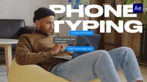 Videohive Phone Typing Titles template preview
