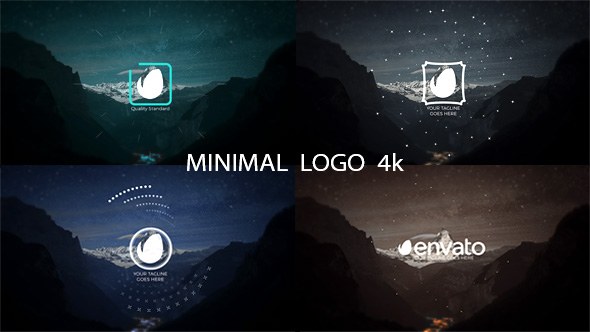 Videohive Minimal Logo 4k Logo Stings template preview