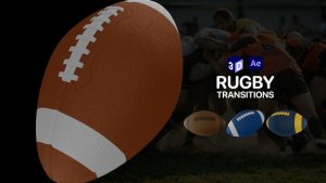Videohive Rugby Ball Transitions for After Effects Elements template preview