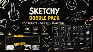 Doodle Hand Drawn Toolkit Elements template preview