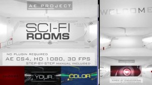 Videohive Sci-Fi Rooms Video Displays template preview
