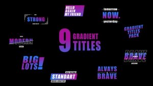 Videohive Gradient Titles | After Effects 46503176 Titles template preview