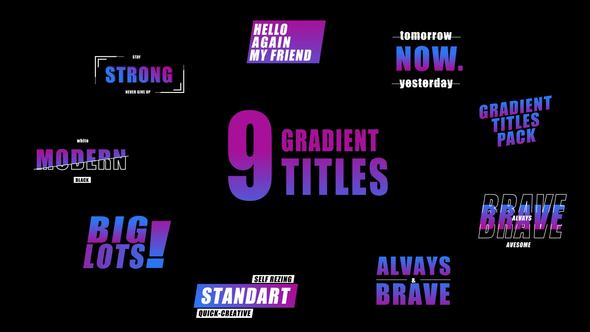 Videohive Gradient Titles | After Effects 46503176 Titles template preview