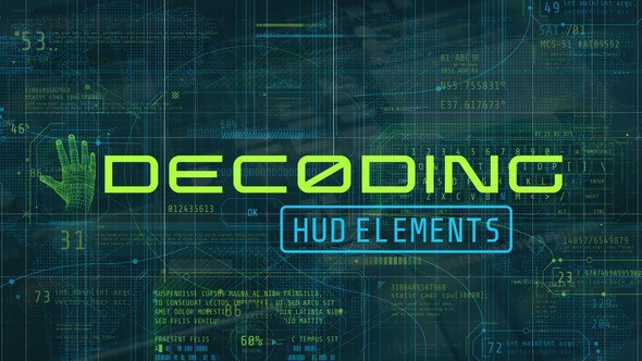 Videohive Decoding HUD Elements Infographics template preview