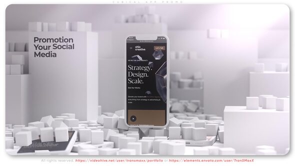 Videohive Cubical App Promo Product Promo template preview
