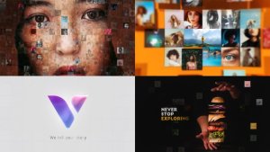 Videohive Mosaic Photos & Videos Logo Reveal Logo Stings template preview
