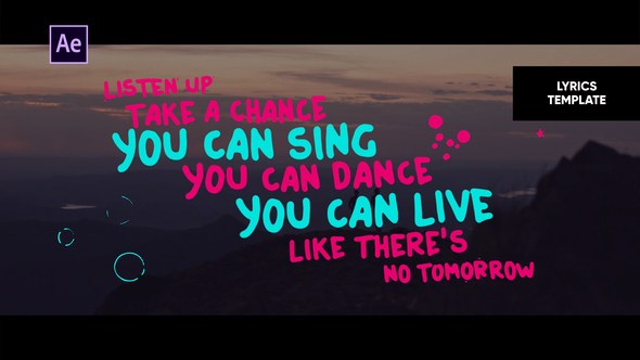 Videohive Lyrics Template | Hand Drawn Style 23975846 Video Displays template preview