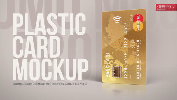 Videohive Bank Credit Card Mockup Product Promo template preview
