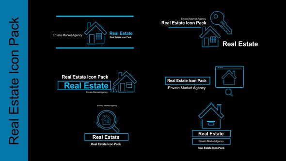 Videohive Real Estate Icon Pack Titles template preview
