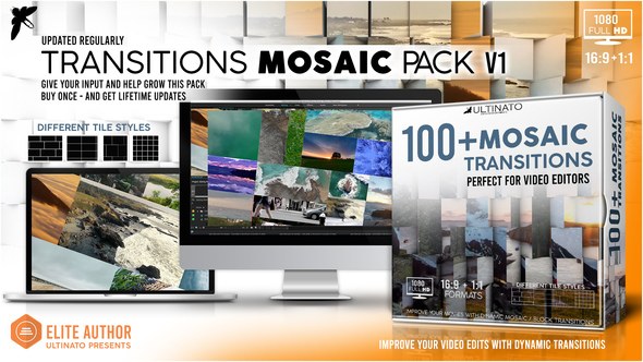 Transitions Mosiac Pack - Toolkit Video Displays template preview