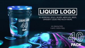 Videohive Liquid Logo Reveal (40 in 1 Pack) Logo Stings template preview