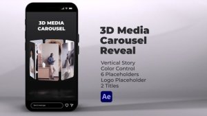 Videohive 3D Media Carousel Reveal for After Effects Openers template preview