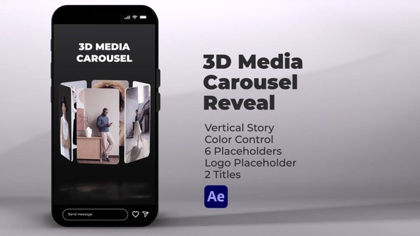 Videohive 3D Media Carousel Reveal for After Effects Openers template preview