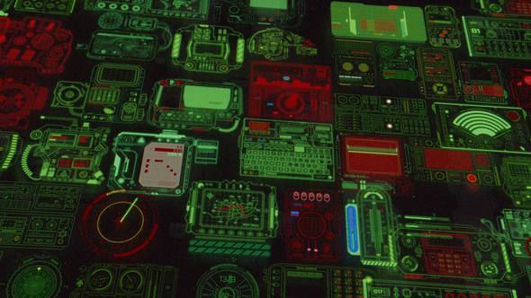 Videohive Retro HUD UI Package Elements template preview