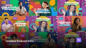 Videohive Intro - Creative Podcast Intro After Effects Project Files Product Promo template preview