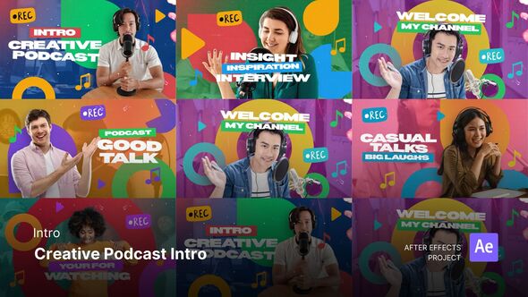 Videohive Intro - Creative Podcast Intro After Effects Project Files Product Promo template preview