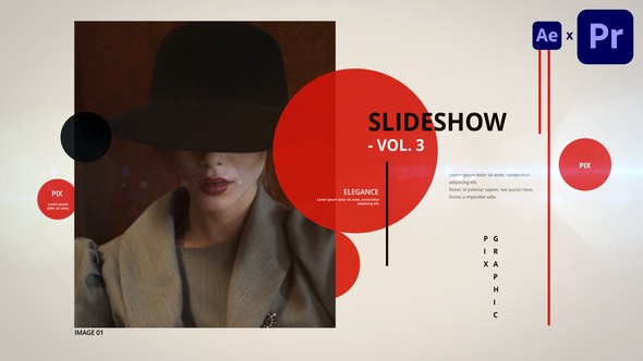 Line Slideshow Premiere Pro template preview